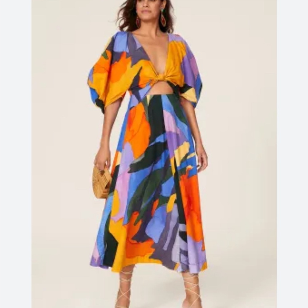 Beautiful Mara Hoffman Full Circle Hand Painted Lelia Maxi Dress - Picture 6 of 10